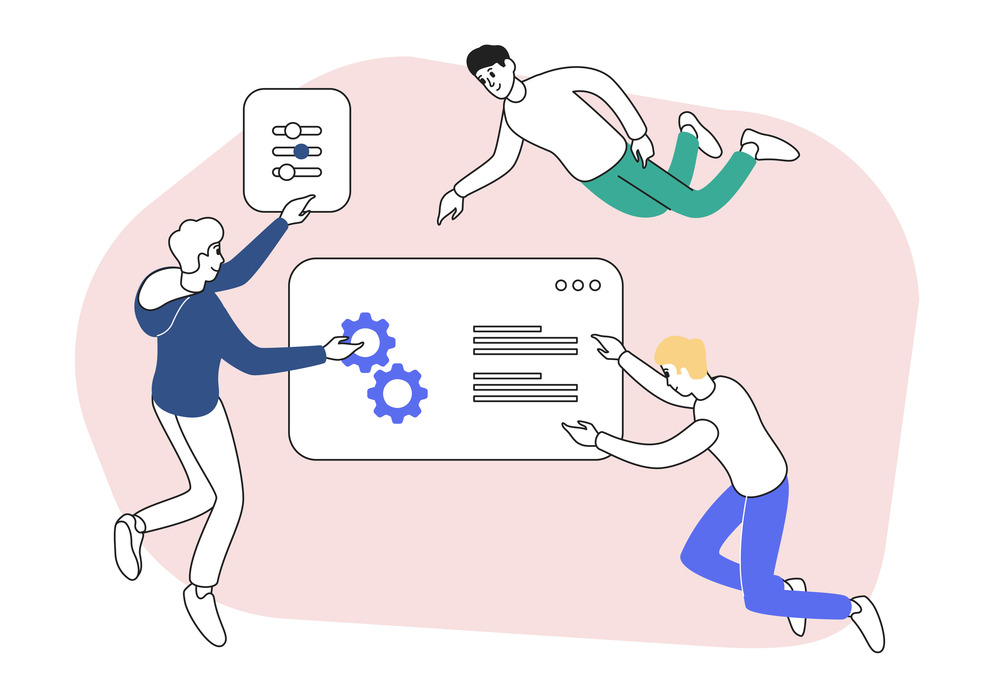 3 people floating (image for essental steps for creating PPC campaigns)