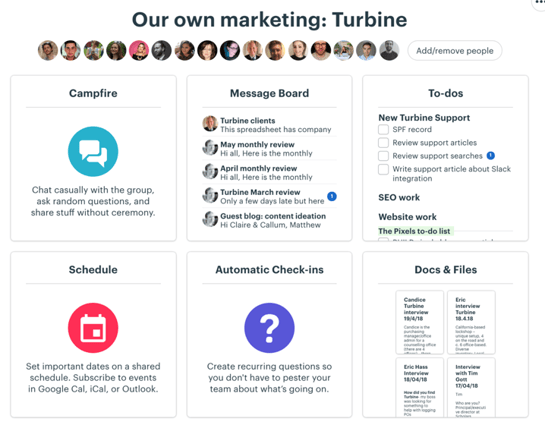 Basecamp projects
