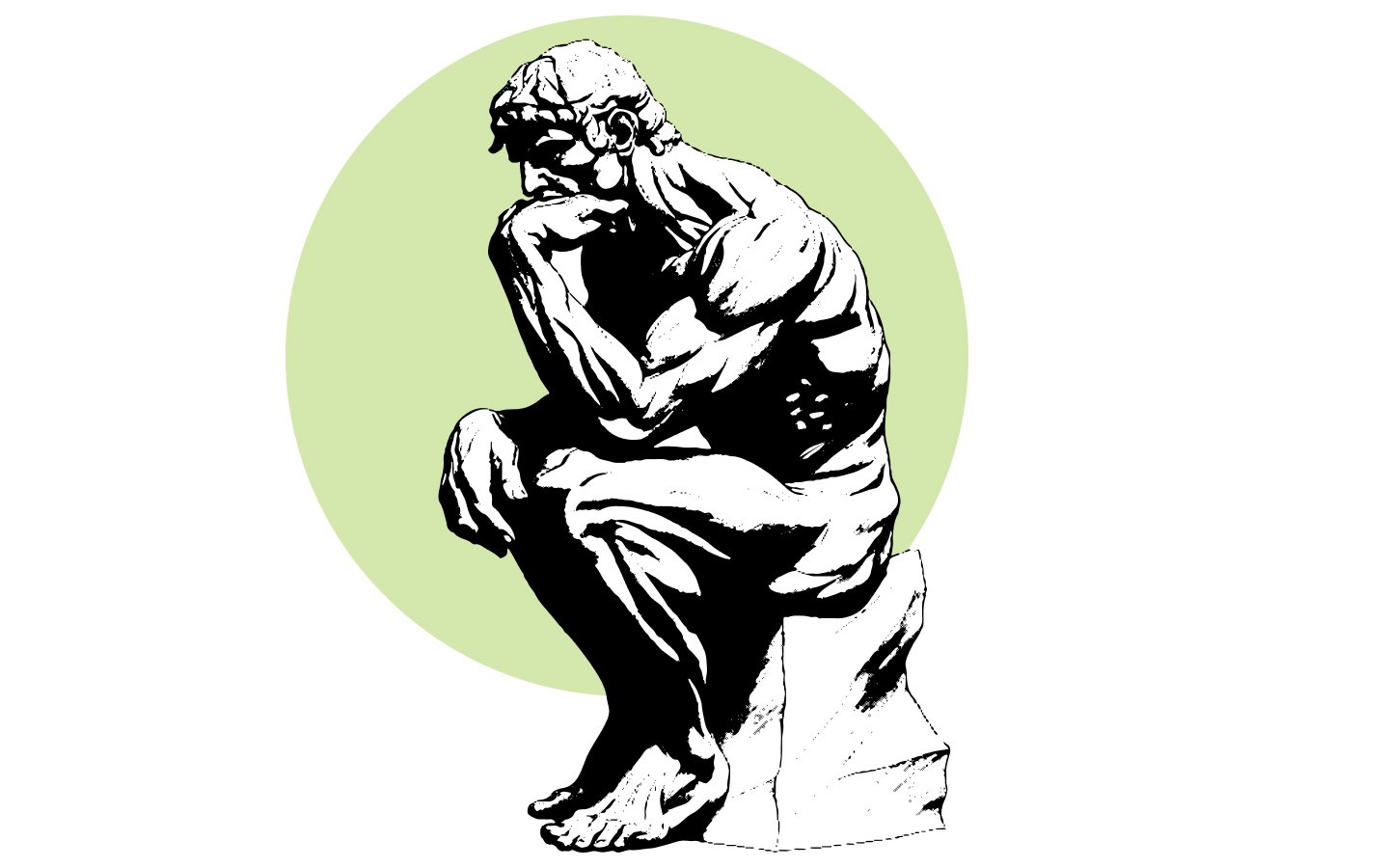 A statue of The Thinker