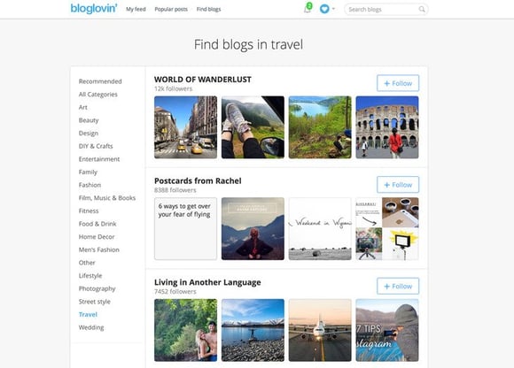 Bloglovin dashboard Bloglovin dashboard