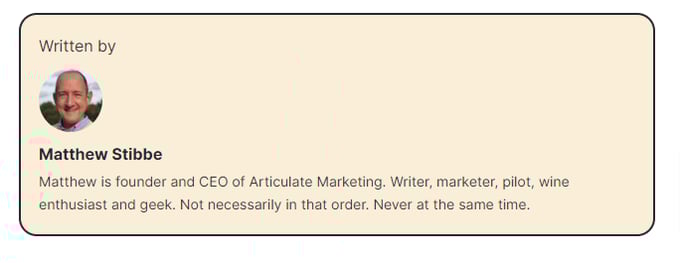 Image showcasing author credentials