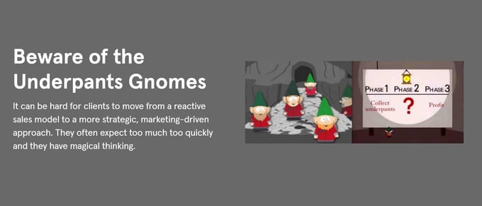 Essential ingredients for any marketing plan - target setting, underpants gnomes