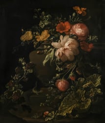 a painting of some flowers