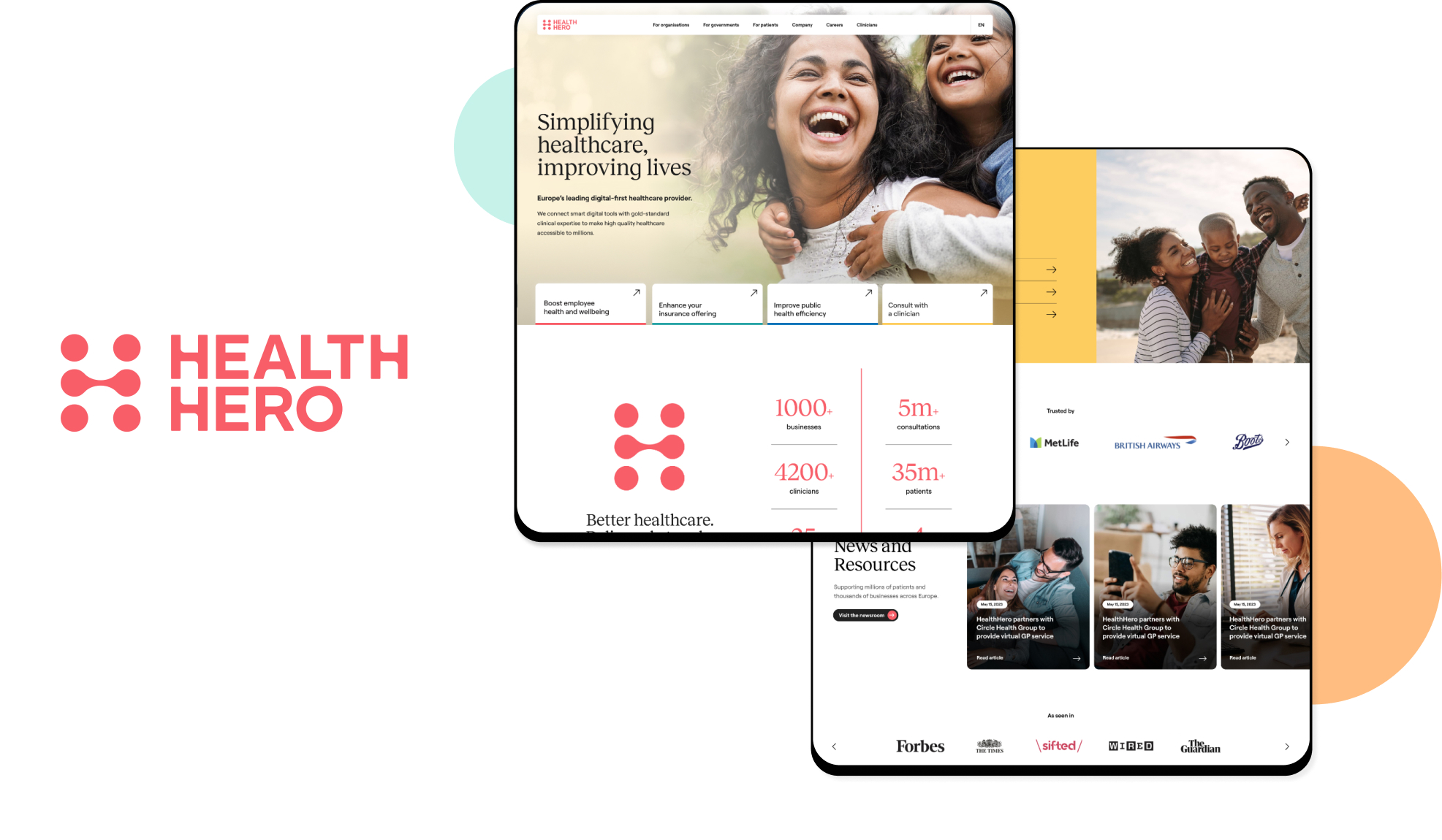 HealthHero Mockup Website