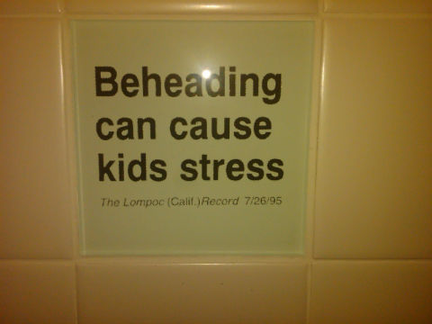 Bad headline 'Beheading can cause kids stress'