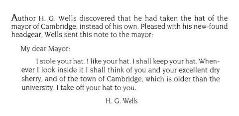 HG Wells letter