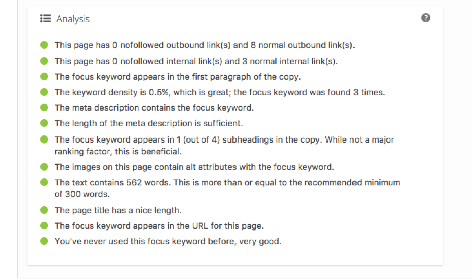 On-page SEO using Yoast WordPress plugin