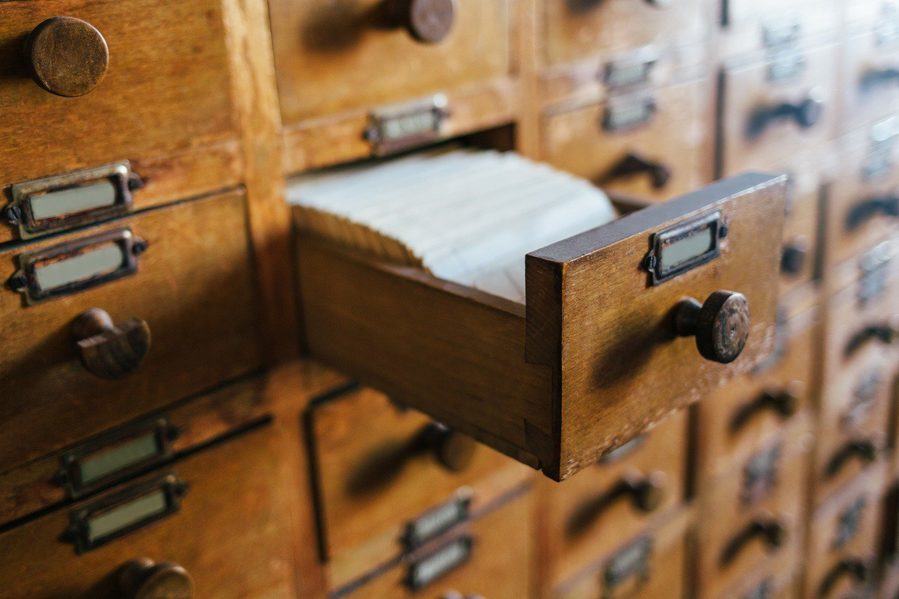 Reference for Writers - vintage filing cabinet