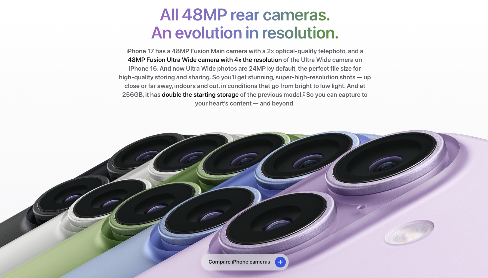 Apple iPhone 17 landing page