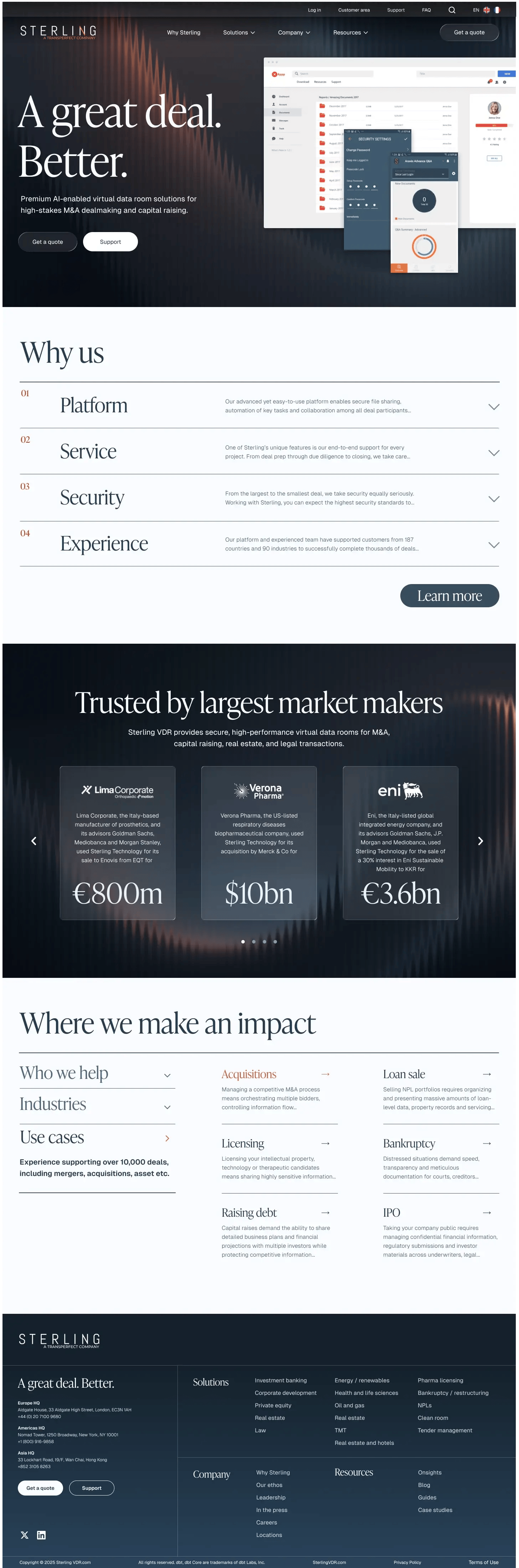 STERLING Home Page Default