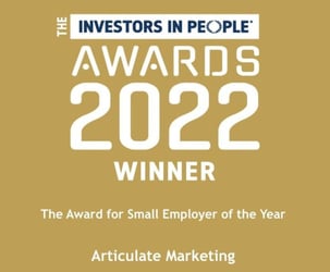 Articulate Marketing wins IIP’s Small Employer of the Year Award 2022