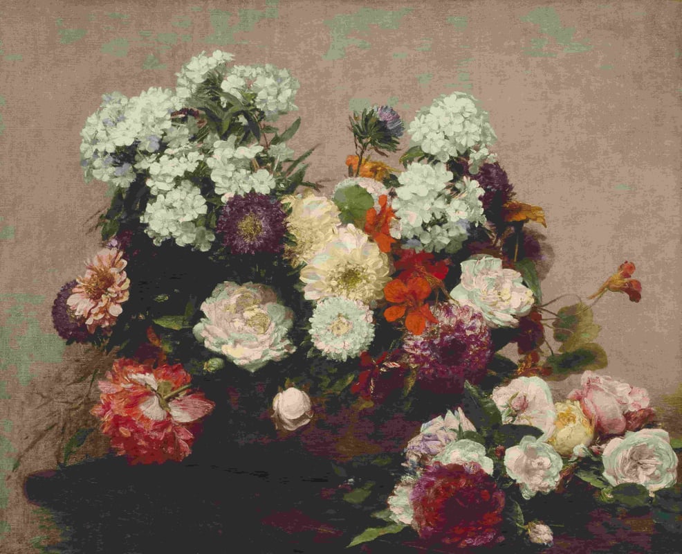 Fine art painting of flowers