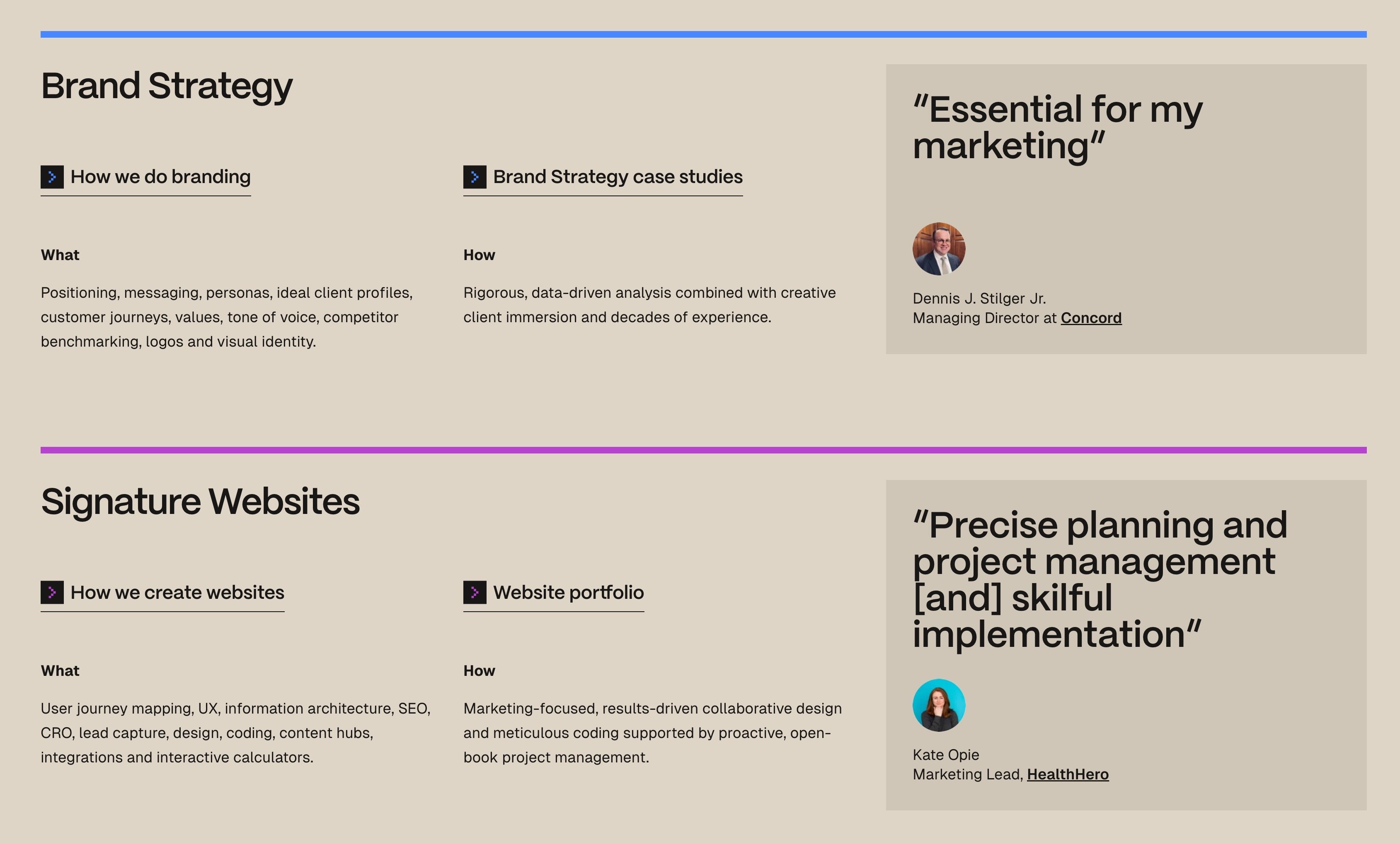 How to design an effective case study section for your website