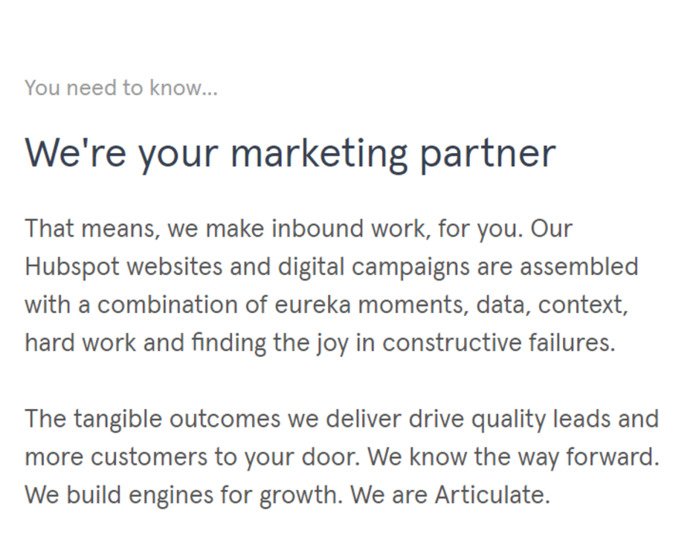 new website launch - marketing partner