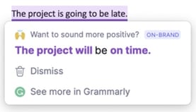 Grammarly AI - the project will be late