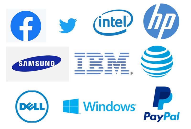 tech company logos 3 - blue logos