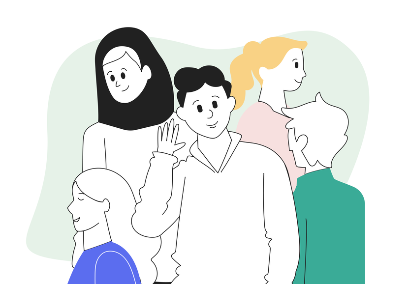 group of people standing together