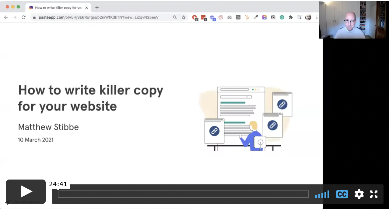 How to write killer website copy video thumbnail