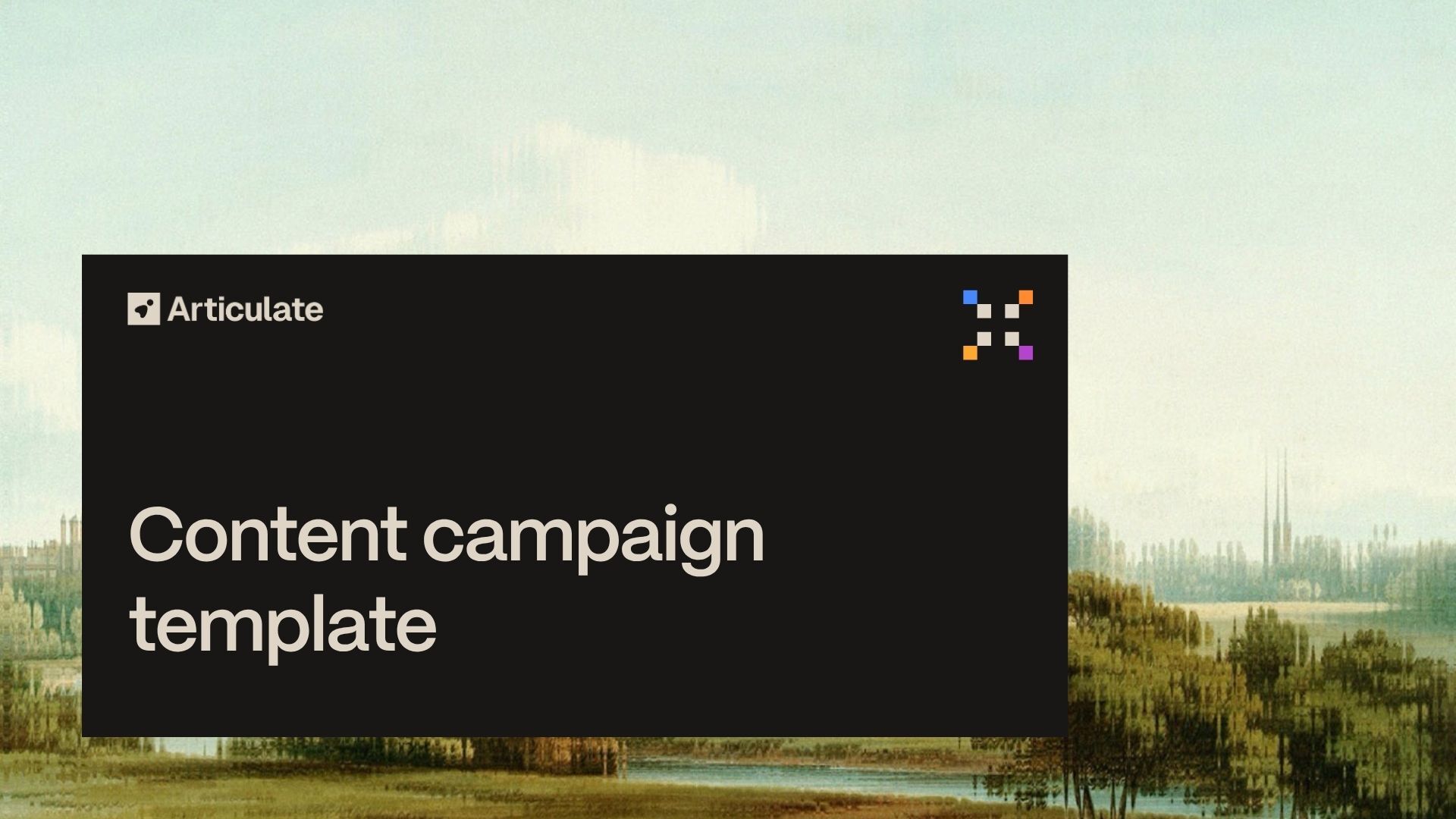Content campaign template
