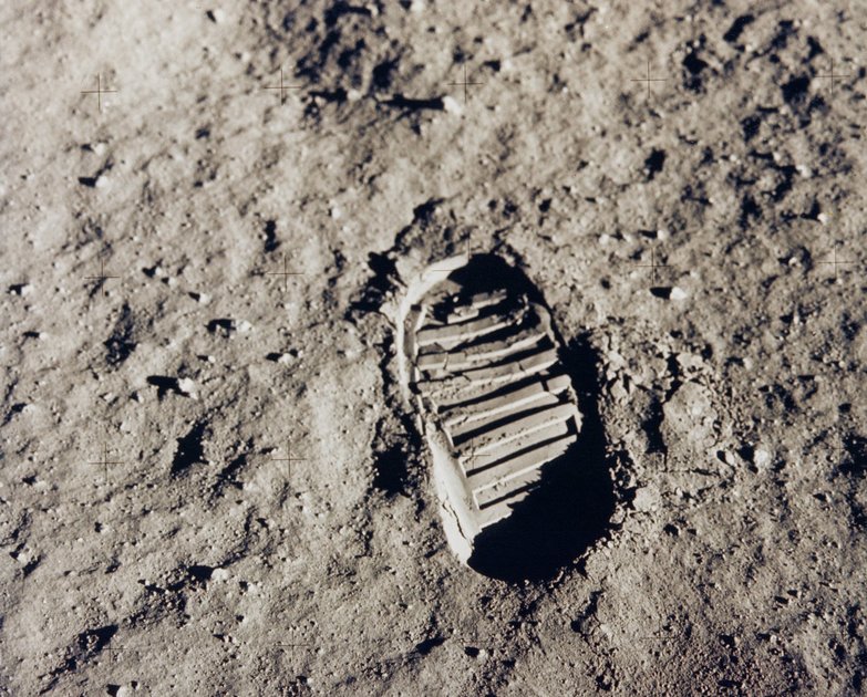 Footprint on the moon Footprint on the moon