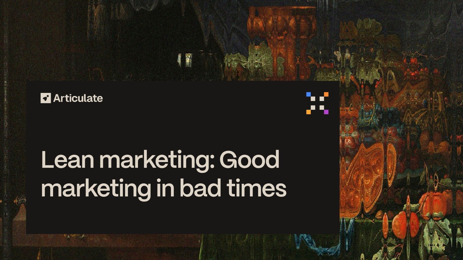 Lean marketing Good marketing in bad times