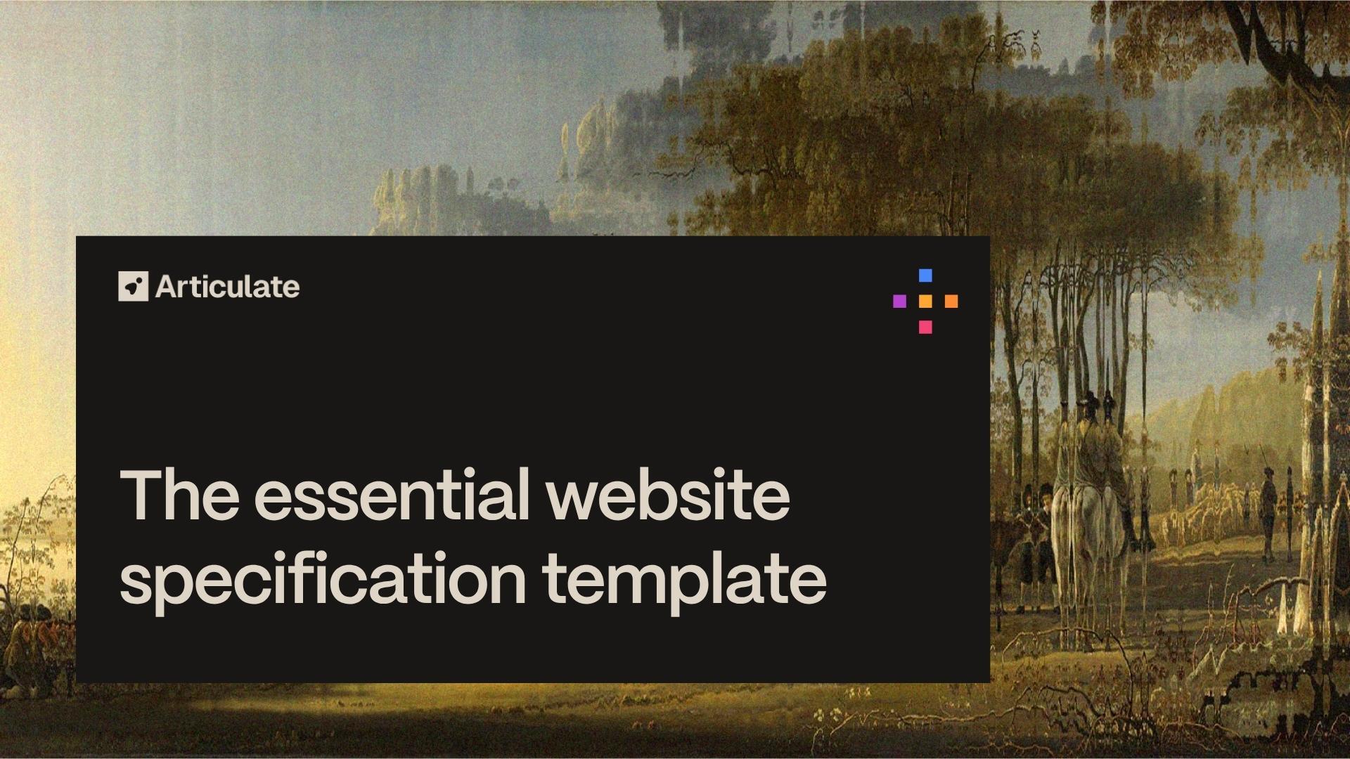 The essential website specification template